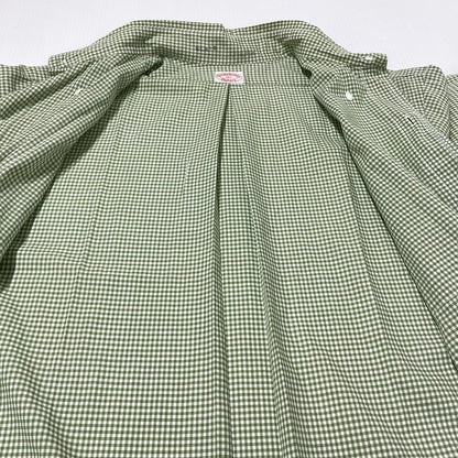 【中古品】【メンズ】 BROOKS BROTHERS ブルックスブラザーズ 90's MAKERS GINGHAM CHECK SS SHIRT 90年代 メイカーズ ギンガムチェック ショートスリーブ シャツ 半袖 トップス 147-260828-yo-05-teih サイズ：15 1/2 カラー：グリーン 万代Net店