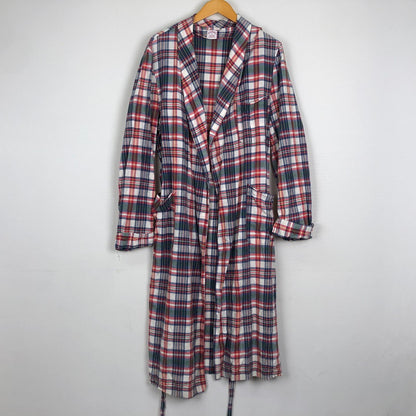 【中古品】【メンズ】 Brooks Brothers ブルックスブラザーズ 90's COTTON CHECK GOWN 90年代 コットン チェックガウン シャツ 長袖 トップス USA製 147-251120-yy-15-tei サイズ：XL カラー：レッド 万代Net店