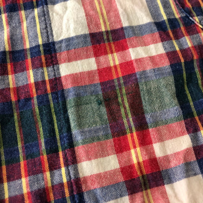 【中古品】【メンズ】 Brooks Brothers ブルックスブラザーズ 90's COTTON CHECK GOWN 90年代 コットン チェックガウン シャツ 長袖 トップス USA製 147-251120-yy-15-tei サイズ：XL カラー：レッド 万代Net店