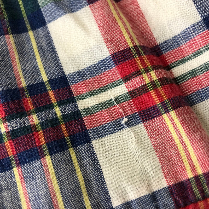 【中古品】【メンズ】 Brooks Brothers ブルックスブラザーズ 90's COTTON CHECK GOWN 90年代 コットン チェックガウン シャツ 長袖 トップス USA製 147-251120-yy-15-tei サイズ：XL カラー：レッド 万代Net店