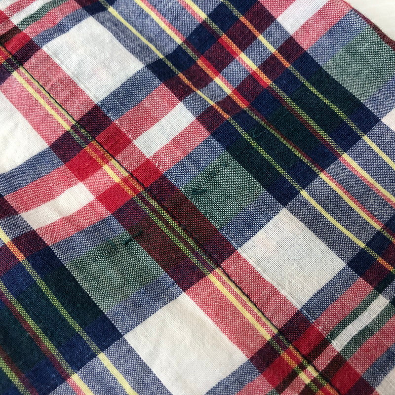 【中古品】【メンズ】 Brooks Brothers ブルックスブラザーズ 90's COTTON CHECK GOWN 90年代 コットン チェックガウン シャツ 長袖 トップス USA製 147-251120-yy-15-tei サイズ：XL カラー：レッド 万代Net店