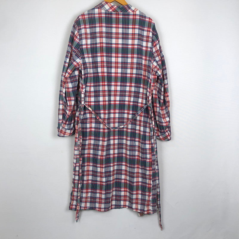 【中古品】【メンズ】 Brooks Brothers ブルックスブラザーズ 90's COTTON CHECK GOWN 90年代 コットン チェックガウン シャツ 長袖 トップス USA製 147-251120-yy-15-tei サイズ：XL カラー：レッド 万代Net店
