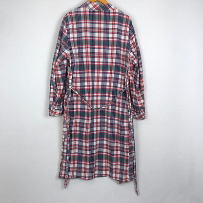 【中古品】【メンズ】 Brooks Brothers ブルックスブラザーズ 90's COTTON CHECK GOWN 90年代 コットン チェックガウン シャツ 長袖 トップス USA製 147-251120-yy-15-tei サイズ：XL カラー：レッド 万代Net店