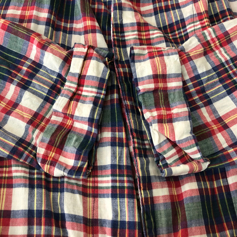【中古品】【メンズ】 Brooks Brothers ブルックスブラザーズ 90's COTTON CHECK GOWN 90年代 コットン チェックガウン シャツ 長袖 トップス USA製 147-251120-yy-15-tei サイズ：XL カラー：レッド 万代Net店
