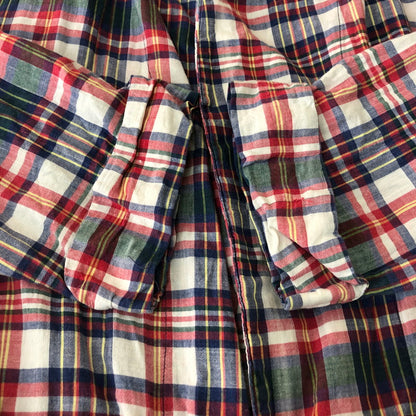 【中古品】【メンズ】 Brooks Brothers ブルックスブラザーズ 90's COTTON CHECK GOWN 90年代 コットン チェックガウン シャツ 長袖 トップス USA製 147-251120-yy-15-tei サイズ：XL カラー：レッド 万代Net店