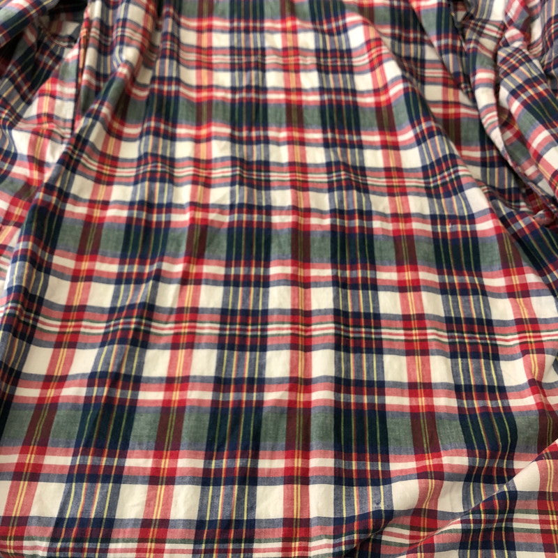 【中古品】【メンズ】 Brooks Brothers ブルックスブラザーズ 90's COTTON CHECK GOWN 90年代 コットン チェックガウン シャツ 長袖 トップス USA製 147-251120-yy-15-tei サイズ：XL カラー：レッド 万代Net店