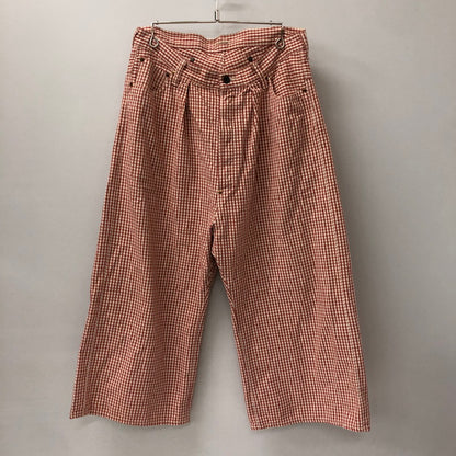 【中古品】【メンズ】 KAPITAL キャピタル BACK STRAP WIDE PANTS バックストラップ ワイドパンツ ボトムス 151-250204-kk-14-tei サイズ：33 カラー：レッド 万代Net店