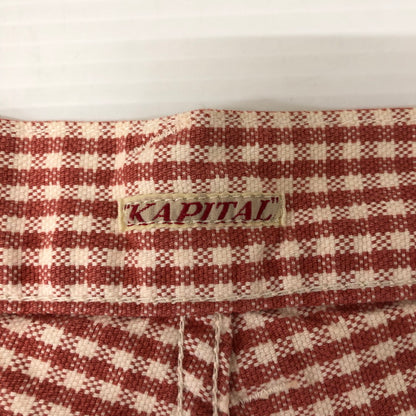 【中古品】【メンズ】 KAPITAL キャピタル BACK STRAP WIDE PANTS バックストラップ ワイドパンツ ボトムス 151-250204-kk-14-tei サイズ：33 カラー：レッド 万代Net店