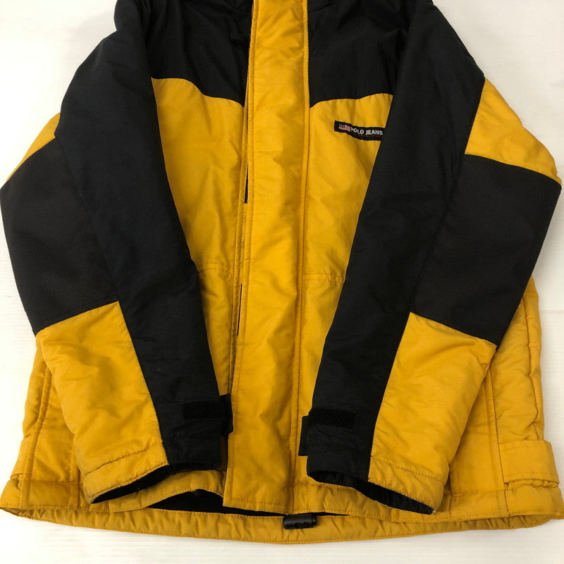 【中古品】【メンズ】 POLO JEANS ポロジーンズ 2TONE NYLON PUFFER JACKET ツートーン ナイロン パファージャケット アウター 中綿ジャケット 147-250209-kk-20-fuz サイズ：S カラー：ブラック/イエロー 万代Net店