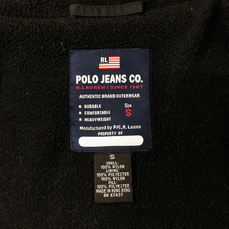 【中古品】【メンズ】 POLO JEANS ポロジーンズ 2TONE NYLON PUFFER JACKET ツートーン ナイロン パファージャケット アウター 中綿ジャケット 147-250209-kk-20-fuz サイズ：S カラー：ブラック/イエロー 万代Net店