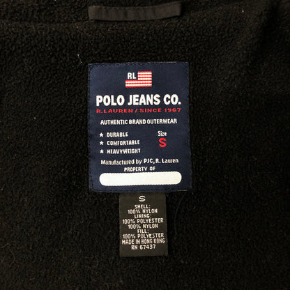 【中古品】【メンズ】 POLO JEANS ポロジーンズ 2TONE NYLON PUFFER JACKET ツートーン ナイロン パファージャケット アウター 中綿ジャケット 147-250209-kk-20-fuz サイズ：S カラー：ブラック/イエロー 万代Net店