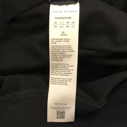 【中古美品】【メンズ】 Rick Owens リックオウエンス 24AW SPLINTERED PETER RU02D6278 スプリンタード ピーター Tシャツ 長袖 トップス 141-250209-kk-05-tei サイズ：XS カラー：ブラック 万代Net店