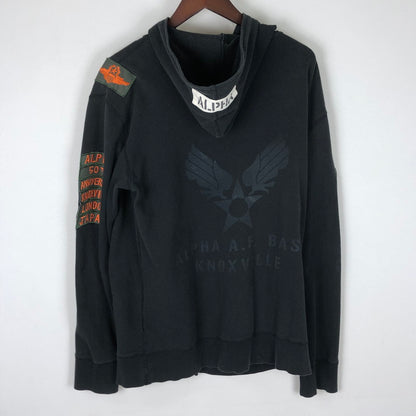 【中古品】【メンズ】 ALPHA アルファ 50TH ANNIVERSARY PARKER 50周年記念 パーカー トップス フルジップパーカー フーディ 145-251115-ts-21-tei サイズ：XL カラー：ブラック 万代Net店