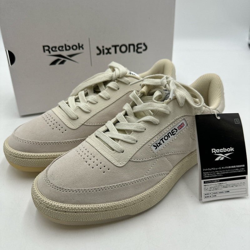 【未使用品】【レディース】 REEBOK×SIXTONES リーボック × ストーンズ コラボ RB00018 CLUB C 85 クラブ シー 85 スニーカー 靴 162-260210-nm-01-tei サイズ：24.5cm カラー：クリーム 万代Net店