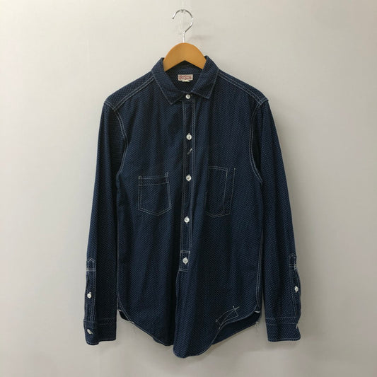 【中古品】【メンズ】  FREEWHEELERS THE UNION SPECIAL OVERALLS フリーホイーラーズ ザ ユニオンスペシャル オーバーオールズ CONDUCTOR SHIRT 1910's Style コンダクターシャツ 長袖 トップス 145-250212-kk-19-tei サイズ：16 カラー：POLKA DOT INDIGO WABASH CHAMBRAY 万代Net店