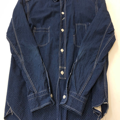 【中古品】【メンズ】  FREEWHEELERS THE UNION SPECIAL OVERALLS フリーホイーラーズ ザ ユニオンスペシャル オーバーオールズ CONDUCTOR SHIRT 1910's Style コンダクターシャツ 長袖 トップス 145-250212-kk-19-tei サイズ：16 カラー：POLKA DOT INDIGO WABASH CHAMBRAY 万代Net店