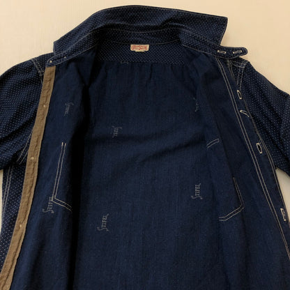 【中古品】【メンズ】  FREEWHEELERS THE UNION SPECIAL OVERALLS フリーホイーラーズ ザ ユニオンスペシャル オーバーオールズ CONDUCTOR SHIRT 1910's Style コンダクターシャツ 長袖 トップス 145-250212-kk-19-tei サイズ：16 カラー：POLKA DOT INDIGO WABASH CHAMBRAY 万代Net店