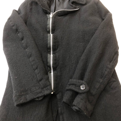 【中古品】【メンズ】 BLACK COMME des GARCONS ブラックコムデギャルソン 21AW ジップウール縮絨Pコート 1H-C002 AD2021 アウター ジャケット 140-250212-kk-03-tei サイズ：XL カラー：ブラック 万代Net店