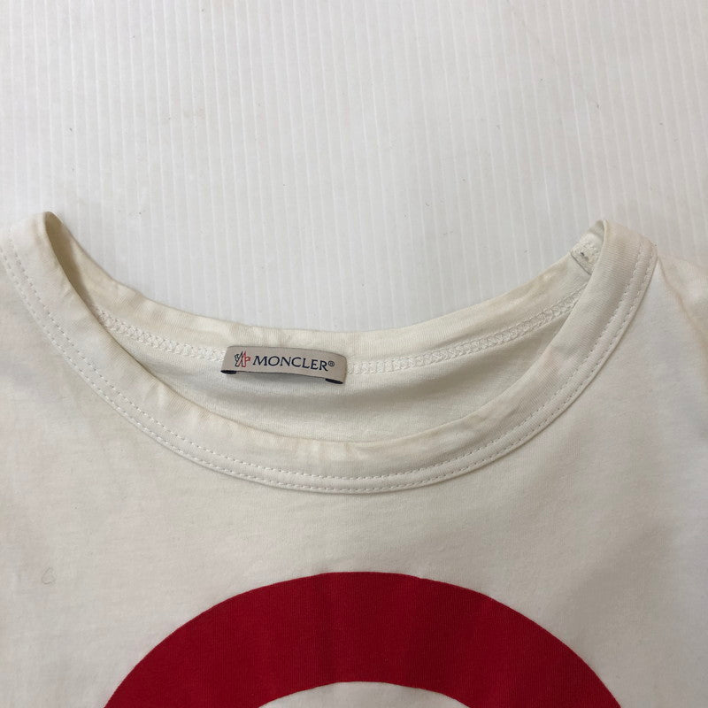 【中古品】【メンズ】 MONCLER モンクレール MAGLIA T-SHIRT C10918020350-82565 マグリア Tシャツ 半袖 トップス 141-250212-kk-04-tei サイズ：M カラー：ホワイト 万代Net店