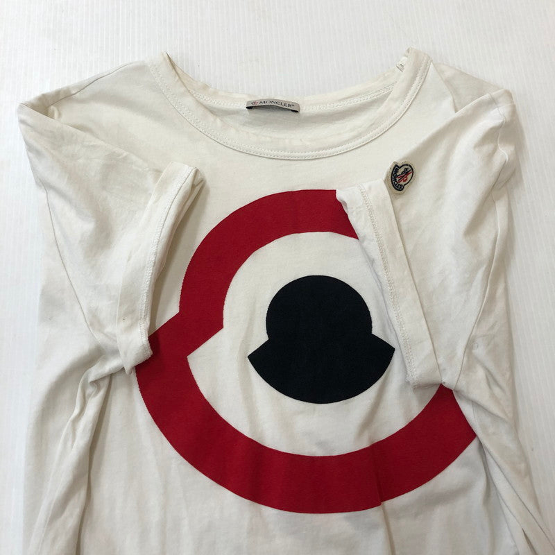 【中古品】【メンズ】 MONCLER モンクレール MAGLIA T-SHIRT C10918020350-82565 マグリア Tシャツ 半袖 トップス 141-250212-kk-04-tei サイズ：M カラー：ホワイト 万代Net店