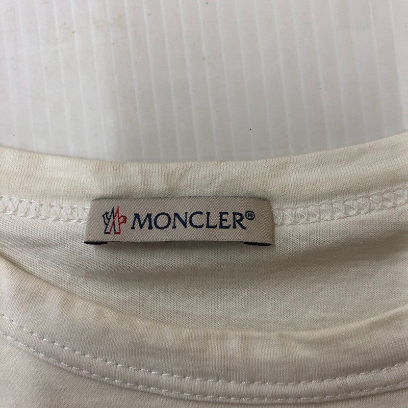 【中古品】【メンズ】 MONCLER モンクレール MAGLIA T-SHIRT C10918020350-82565 マグリア Tシャツ 半袖 トップス 141-250212-kk-04-tei サイズ：M カラー：ホワイト 万代Net店