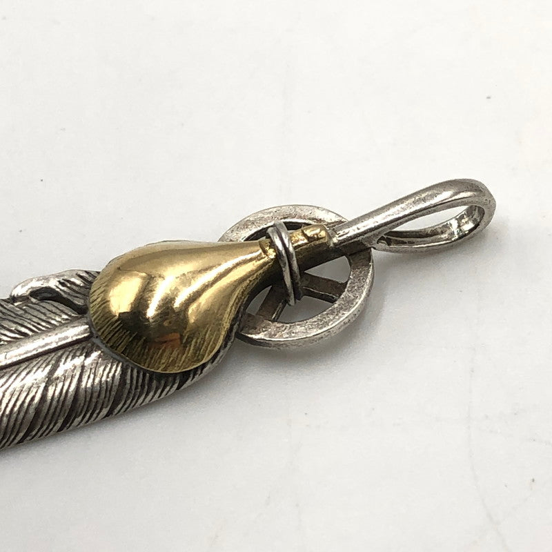 【中古品】【メンズ】  TADY＆KING タディーアンドキング ホイールフェザーK18 Lサイズ tkgh-030k18 アクセサリー ペンダントトップ ネイティブジュエリー 191-250227-kk-14-tei カラー：シルバー/ゴールド 万代Net店