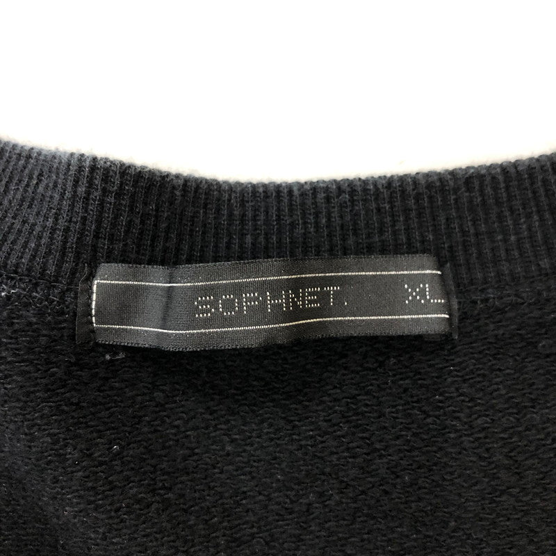 【中古品】【メンズ】 SOPHNET. ソフネット 23AW COTTON CASHMERE CREWNECK SWEAT SOPH-232045 コットン カシミア クルーネックスウェット トップス トレーナー 142-250409-kk-23-tei サイズ：XL カラー：ブラック 万代Net店