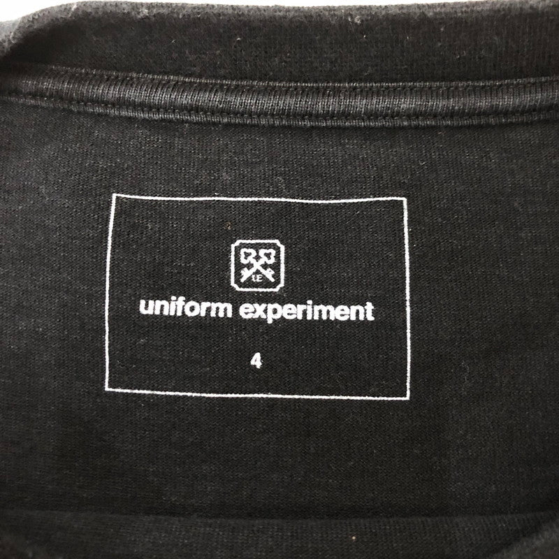 【中古品】【メンズ】 uniform experiment ユニフォームエクスペリメント 22SS L/S POCKET TEE UE-220048 ロングスリーブ ポケット Tシャツ 長袖 トップス 142-250409-kk-25-tei サイズ：4 カラー：ブラック 万代Net店