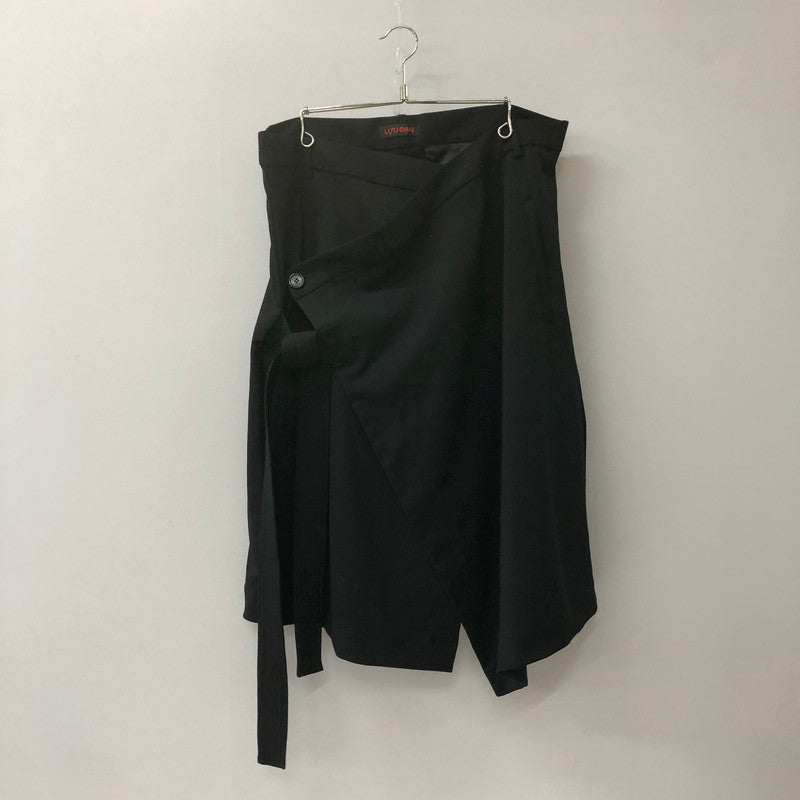 【中古品】【メンズ】  LUU-DAN ルー・ダン APRON SKIRT エプロンスカート ボトムス 158-250221-kk-25-tei サイズ：S カラー：ブラック 万代Net店