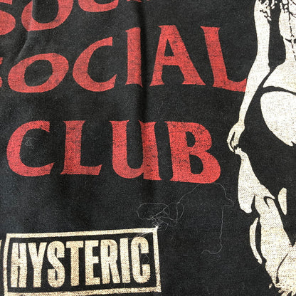 【中古品】【メンズ】 HYSTERIC GLAMOUR ヒステリックグラマー × ANTI SOCIAL SOCIAL CLUB アンチソーシャルソーシャルクラブ 別注 コラボ 20SS MILITARY SHIRT JACKET 02201AH14 ミリタリーシャツジャケット ライトアウター 140-250212-kk-10-tei サイズ：XXL カラー：ブラック 万代Net店