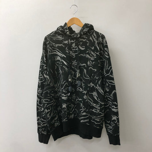 【中古品】【メンズ】 A BATHING APE アベイシングエイプ MARBLING CAMO RELAXED FIT PULLOVER HOODIE 001PPK801313M マーブリング カモ リラックスドフィット プルオーバーフーディー トップス パーカー 142-250212-kk-14-tei サイズ：XL カラー：ブラック 万代Net店