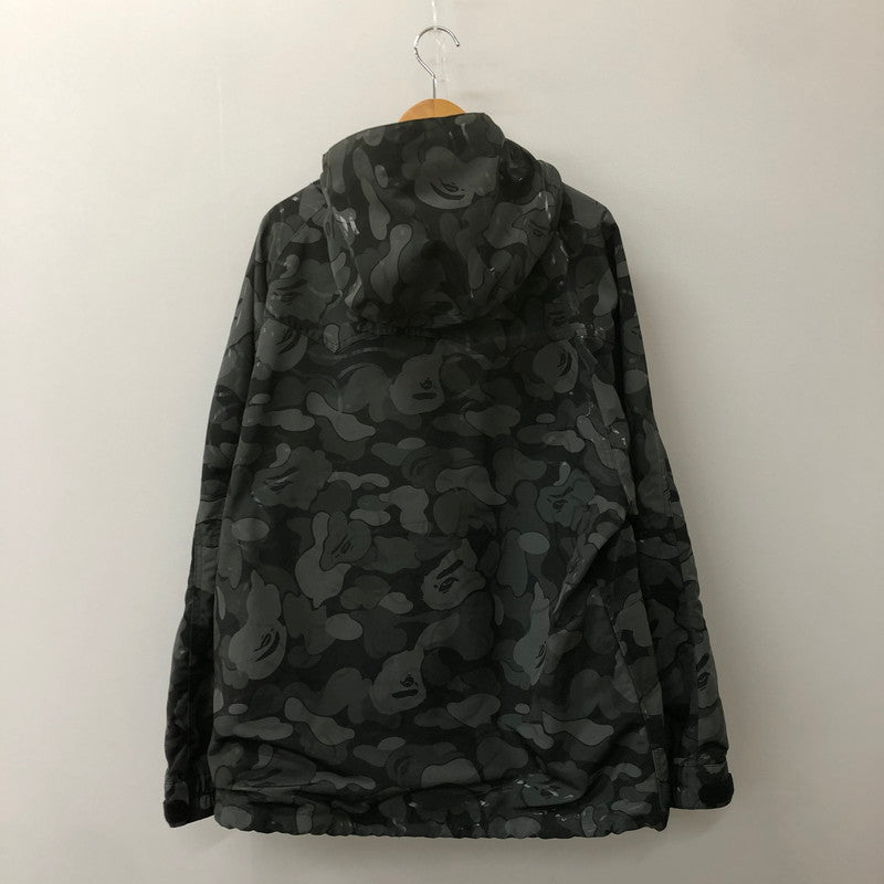 【中古美品】【メンズ】 A BATHING APE アベイシングエイプ LAMINATED CAMO SNOWBOARD JACKET 001LJK801001M ラミネーテッドカモ スノーボードジャケット ライトアウター 142-250212-kk-16-tei サイズ：2XL カラー：ブラック 万代Net店