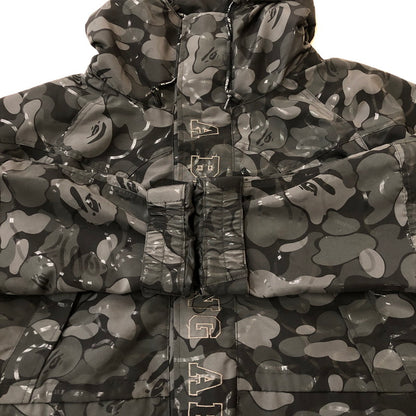 【中古美品】【メンズ】 A BATHING APE アベイシングエイプ LAMINATED CAMO SNOWBOARD JACKET 001LJK801001M ラミネーテッドカモ スノーボードジャケット ライトアウター 142-250212-kk-16-tei サイズ：2XL カラー：ブラック 万代Net店