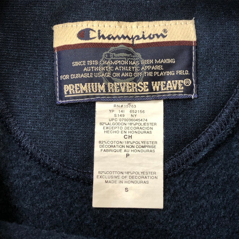 【中古品】【メンズ】 Champion チャンピオン PREMIUM REVERSE WEAVE CREWNECK SWEAT S149 プレミアム リバースウィーブ クルーネックスウェット トップス トレーナー 145-250309-kk-09-tei サイズ：S カラー：ネイビー 万代Net店