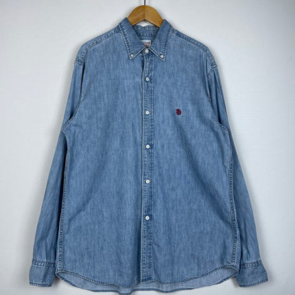 【中古品】【メンズ】 SD DENIM BUTTON－DOWN SHIRT VINTAGE WASH SHIRT SDデニム ボタンダウン シャツ ヴィンテージウォッシュ シャツ 長袖 トップス 145-251229-yo-07-fuzh サイズ：L カラー：インディゴ 万代Net店