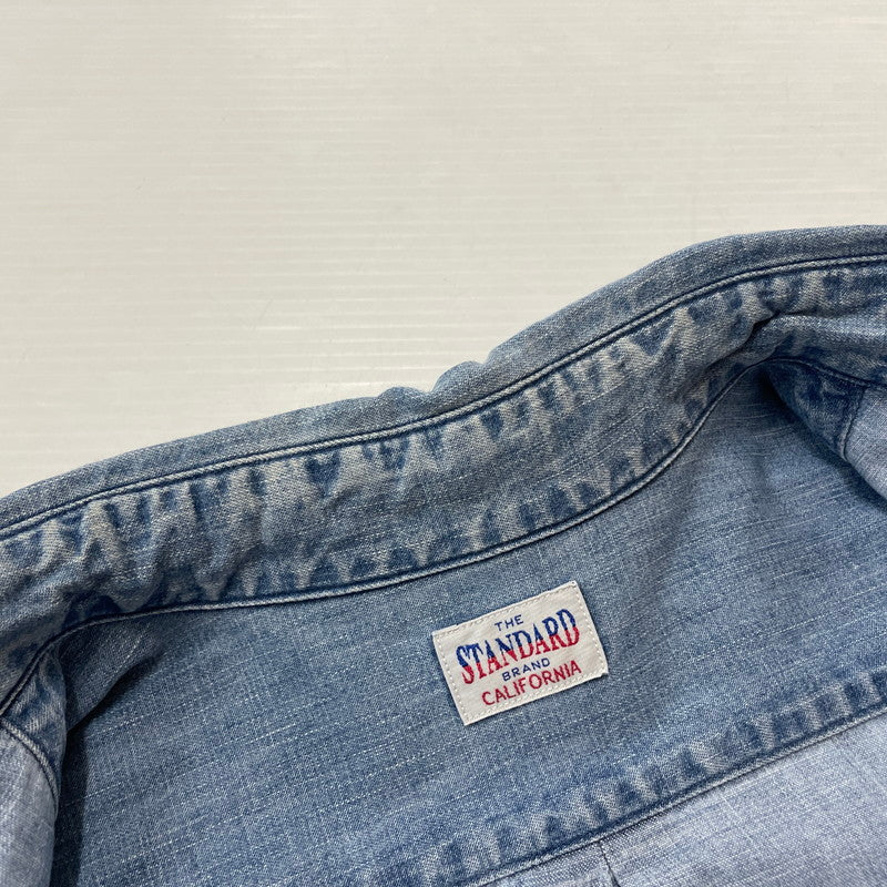 【中古品】【メンズ】 SD DENIM BUTTON－DOWN SHIRT VINTAGE WASH SHIRT SDデニム ボタンダウン シャツ ヴィンテージウォッシュ シャツ 長袖 トップス 145-251229-yo-07-fuzh サイズ：L カラー：インディゴ 万代Net店