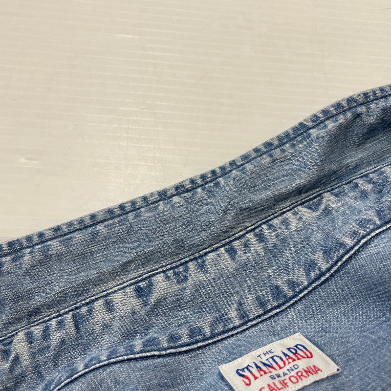 【中古品】【メンズ】 SD DENIM BUTTON－DOWN SHIRT VINTAGE WASH SHIRT SDデニム ボタンダウン シャツ ヴィンテージウォッシュ シャツ 長袖 トップス 145-251229-yo-07-fuzh サイズ：L カラー：インディゴ 万代Net店