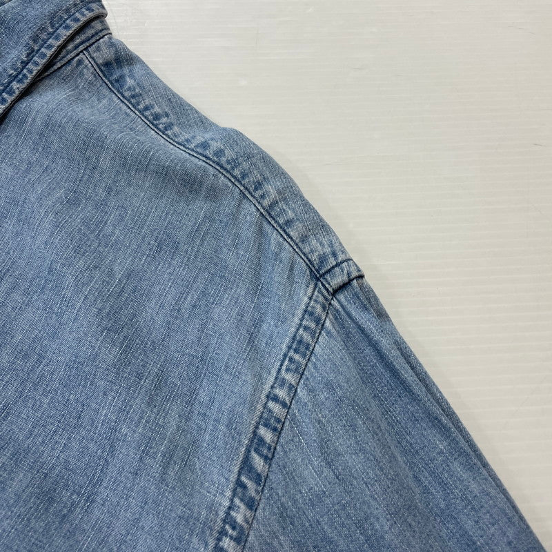 【中古品】【メンズ】 SD DENIM BUTTON－DOWN SHIRT VINTAGE WASH SHIRT SDデニム ボタンダウン シャツ ヴィンテージウォッシュ シャツ 長袖 トップス 145-251229-yo-07-fuzh サイズ：L カラー：インディゴ 万代Net店