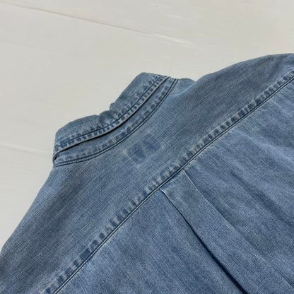 【中古品】【メンズ】 SD DENIM BUTTON－DOWN SHIRT VINTAGE WASH SHIRT SDデニム ボタンダウン シャツ ヴィンテージウォッシュ シャツ 長袖 トップス 145-251229-yo-07-fuzh サイズ：L カラー：インディゴ 万代Net店