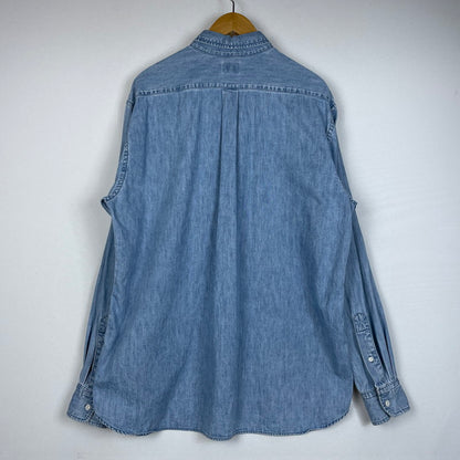 【中古品】【メンズ】 SD DENIM BUTTON－DOWN SHIRT VINTAGE WASH SHIRT SDデニム ボタンダウン シャツ ヴィンテージウォッシュ シャツ 長袖 トップス 145-251229-yo-07-fuzh サイズ：L カラー：インディゴ 万代Net店