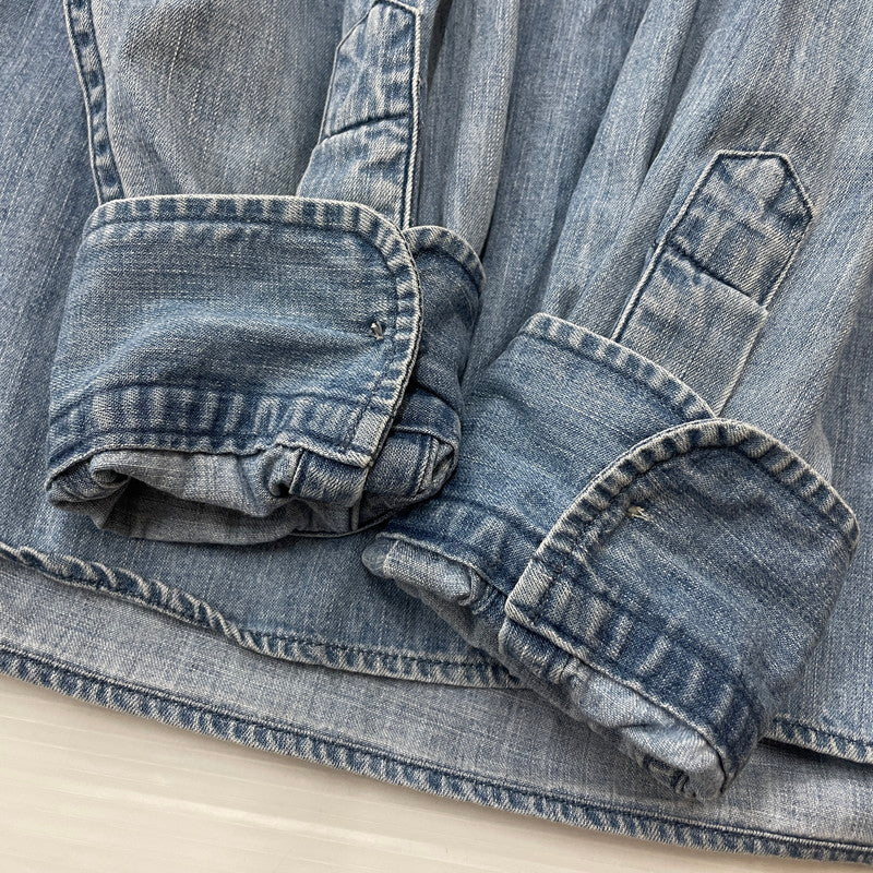 【中古品】【メンズ】 SD DENIM BUTTON－DOWN SHIRT VINTAGE WASH SHIRT SDデニム ボタンダウン シャツ ヴィンテージウォッシュ シャツ 長袖 トップス 145-251229-yo-07-fuzh サイズ：L カラー：インディゴ 万代Net店