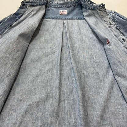【中古品】【メンズ】 SD DENIM BUTTON－DOWN SHIRT VINTAGE WASH SHIRT SDデニム ボタンダウン シャツ ヴィンテージウォッシュ シャツ 長袖 トップス 145-251229-yo-07-fuzh サイズ：L カラー：インディゴ 万代Net店