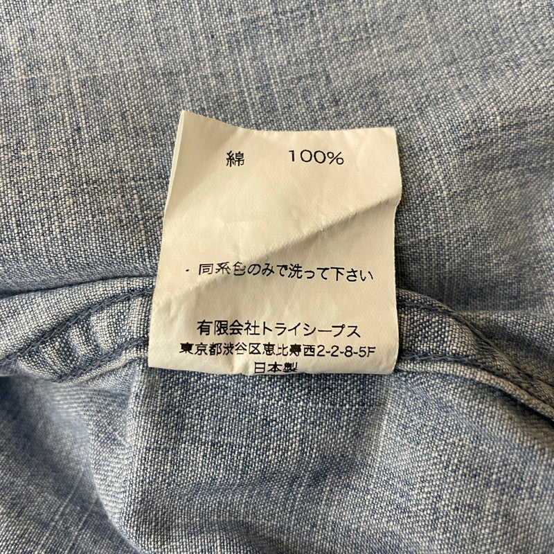 【中古品】【メンズ】 SD DENIM BUTTON－DOWN SHIRT VINTAGE WASH SHIRT SDデニム ボタンダウン シャツ ヴィンテージウォッシュ シャツ 長袖 トップス 145-251229-yo-07-fuzh サイズ：L カラー：インディゴ 万代Net店