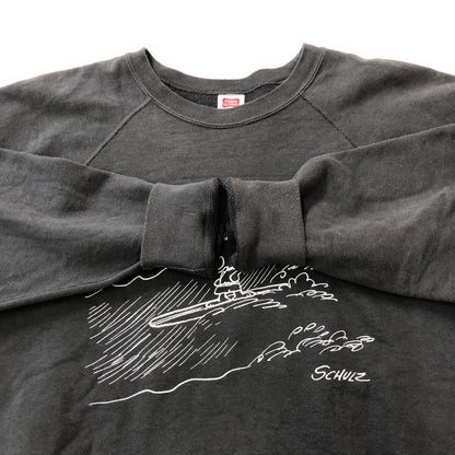 【中古品】【メンズ】 STANDARD CALIFORNIA スタンダードカリフォルニア × PEANUTS ピーナッツ 別注 コラボ 24SS SNOOPY SD COWABUNGA! CREW SWEAT スヌーピー SD カワバンガ クルースウェット トップス トレーナー 145-250212-kk-24-tei サイズ：L カラー：ブラック 万代Net店