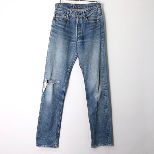 【現状渡し品】【メンズ】 Levi's リーバイス 80's 501 DENIM PANTS VINTAGE 1501-0117 80年代 デニムパンツ ボトムス ジーンズ ボタン裏524 ヴィンテージ 156-251118-ts-18-tei サイズ：w31 カラー：インディゴ 万代Net店
