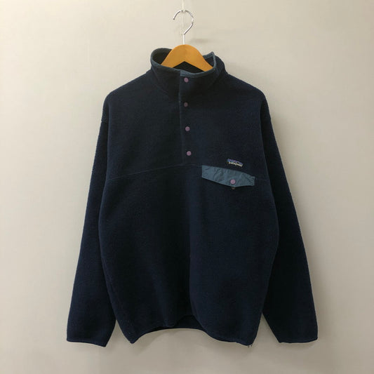 【現状渡し品】【メンズ】 patagonia パタゴニア SYNCHILLA SNAP-T PULLOVER 25450 F5 シンチラスナップT プルオーバー ライトアウター フリースジャケット 144-250212-kk-18-tei サイズ：M カラー：ネイビー 万代Net店