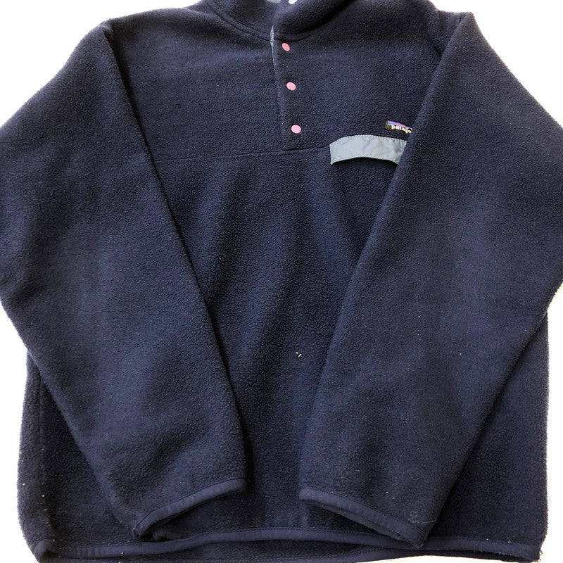 【現状渡し品】【メンズ】 patagonia パタゴニア SYNCHILLA SNAP-T PULLOVER 25450 F5 シンチラスナップT プルオーバー ライトアウター フリースジャケット 144-250212-kk-18-tei サイズ：M カラー：ネイビー 万代Net店