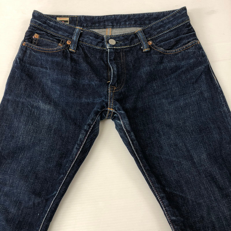 【中古品】【レディース】  MOMOTARO JEANS 桃太郎ジーンズ 出陣レディース・ローライズタイトストレート 7003SP ボトムス デニムパンツ 156-250221-kk-24-tei サイズ：28 カラー：インディゴ 万代Net店