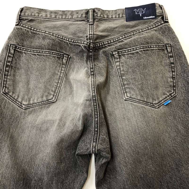 【中古品】【メンズ】  Liberaiders リべレイダース LR LOOSE FIT DENIM PANTS 707062401 LR ルーズフィット デニムパンツ ボトムス 151-250212-kk-51-tei サイズ：M カラー：ブラック 万代Net店