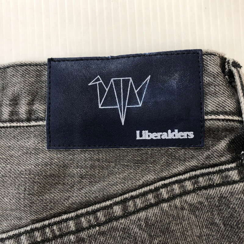 【中古品】【メンズ】  Liberaiders リべレイダース LR LOOSE FIT DENIM PANTS 707062401 LR ルーズフィット デニムパンツ ボトムス 151-250212-kk-51-tei サイズ：M カラー：ブラック 万代Net店